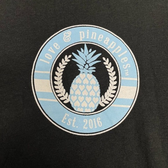 Love & Pineapples Lets Go Girls Tee Thrifted Vintage Style Size S - Picture 2 of 11